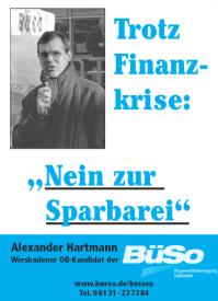 Wahlplakat von Alexander Hartmann