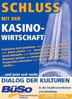 Wahlplakat zu Kommunalwahl