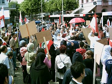 Demonstration gegen die israelischen Angriffe auf den Libanon