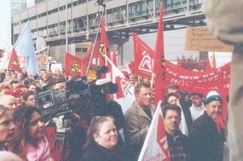 Demonstration der Opel-Mitarbeiter in Rüsselsheim