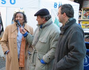 Kundgebung in Wiesbaden mit Amelia Boynton